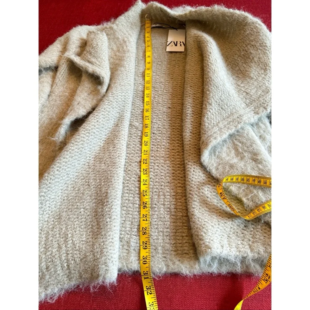 Zara Brushed Effect Knit Cardigan NWT Size S-M - Picture 13 of 16